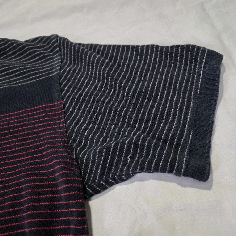 VTG ROCAWEAR Short Sleeve Striped Collared Polo Shirt Mens Sz L 100% Cotton Y2K - Picture 13 of 14